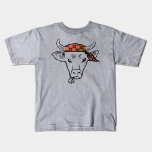 Cow with Bandana gifts, shirts, mugs, poster, cases Kids T-Shirt